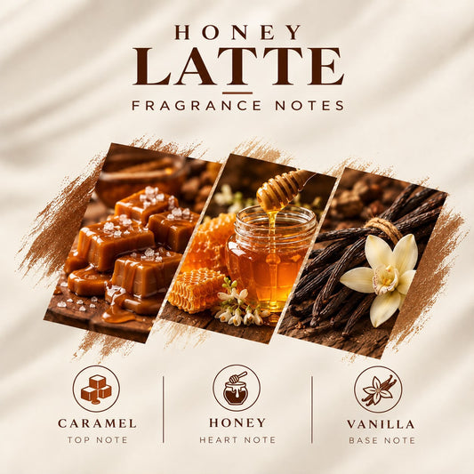 Honey latte inspired by bianco latte